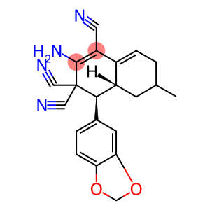 2-amino-4-(1,3-benzodioxol-5-yl)-6-methyl-4a,5,6,7-tetrahydro-1,3,3(4H)-naphthalenetricarbonitrile