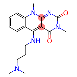 Pyrimido[4,5-b]quinoline-2,4(3H,10H)-dione, 5-[[3-(dimethylamino)propyl]amino]-3,10-dimethyl-