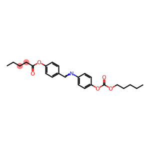 Pentanoic acid 4-[[[4-[[(pentyloxy)carbonyl]oxy]phenyl]imino]methyl]phenyl ester