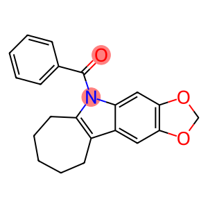 5,6,7,8,9,10-Hexahydro-5-benzoylcyclohepta[b]-1,3-dioxolo[4,5-f]indole