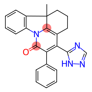 11b-methyl-5-phenyl-4-(1H-1,2,4-triazol-5-yl)-1,2,3,11b-tetrahydro-6H-pyrido[3,2,1-jk]carbazol-6-one
