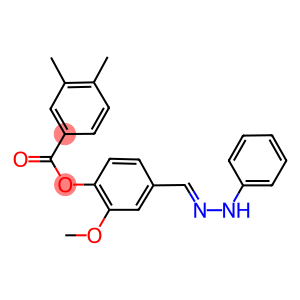 2-methoxy-4-(2-phenylcarbohydrazonoyl)phenyl 3,4-dimethylbenzoate