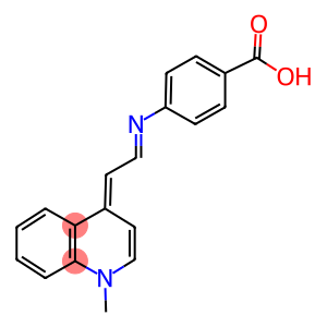 4-{[2-(1-methyl-4(1H)-quinolinylidene)ethylidene]amino}benzoic acid