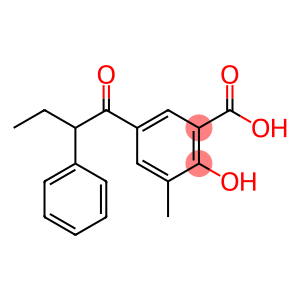 Benzoic acid, 2-hydroxy-3-methyl-5-(1-oxo-2-phenylbutyl)-