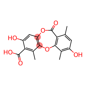 11H-Dibenzo[b,e][1,4]dioxepin-7-carboxylic acid, 3,8-dihydroxy-1,4,6-trimethyl-11-oxo-