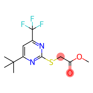 2-[[4-tert-butyl-6-(trifluoromethyl)-2-pyrimidinyl]thio]acetic acid methyl ester
