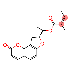2-Butenoic acid, 2-methyl-, 1-(8,9-dihydro-2-oxo-2H-furo(2,3-h)-1-benzopyran-8-yl)-1-methylethyl ester, (S-(Z))-