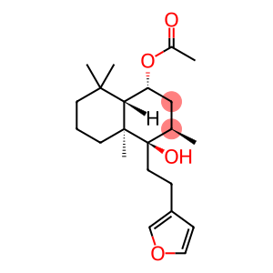 1-[2-(3-Furyl)ethyl]decahydro-2α,5,5,8aβ-tetramethylnaphthalene-1α,4β-diol 4-acetate