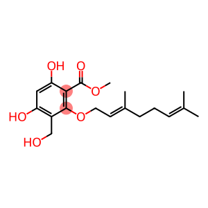2-[[(E)-3,7-Dimethylocta-2,6-dienyl]oxy]-4,6-dihydroxy-3-(hydroxymethyl)benzoic acid methyl ester