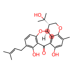 [1]Benzopyrano[4,5-bc][1]benzoxepin-7(2H)-one, 1,12a-dihydro-6,8-dihydroxy-1-(1-hydroxy-1-methylethyl)-4-methyl-9-(3-methyl-2-buten-1-yl)-, (1R,12aS)-rel-