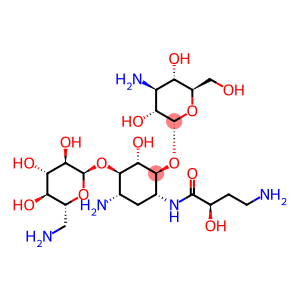 D-Streptamine, O-3-amino-3-deoxy-α-D-glucopyranosyl-(1→6)-O-[6-amino-6-deoxy-α-D-glucopyranosyl-(1→4)]-N1-[(2R)-4-amino-2-hydroxy-1-oxobutyl]-2-deoxy-