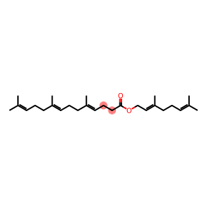 (4E,8E)-5,9,13-Trimethyl-4,8,12-tetradecatrienoic acid (E)-3,7-dimethyl-2,6-octadienyl