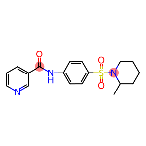 N-{4-[(2-methyl-1-piperidinyl)sulfonyl]phenyl}nicotinamide