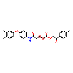 2-(4-methylphenyl)-2-oxoethyl 5-[4-(3,4-dimethylphenoxy)anilino]-5-oxopentanoate