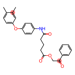 2-oxo-2-phenylethyl 5-[4-(3,4-dimethylphenoxy)anilino]-5-oxopentanoate