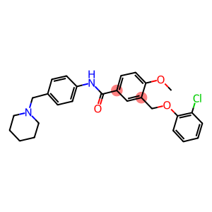 3-[(2-chlorophenoxy)methyl]-4-methoxy-N-[4-(1-piperidinylmethyl)phenyl]benzamide