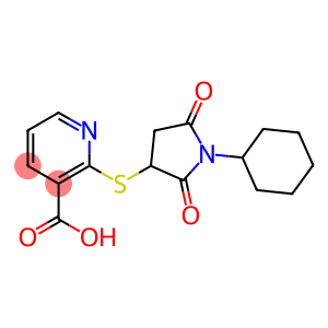 2-[(1-cyclohexyl-2,5-dioxo-3-pyrrolidinyl)sulfanyl]nicotinic acid