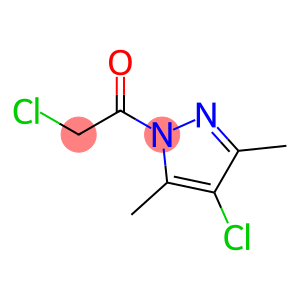 1H-Pyrazole, 4-chloro-1-(chloroacetyl)-3,5-dimethyl- (9CI)