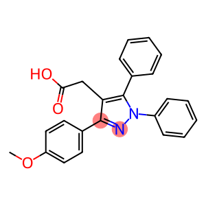 1H-Pyrazole-4-acetic acid, 3-(4-methoxyphenyl)-1,5-diphenyl-