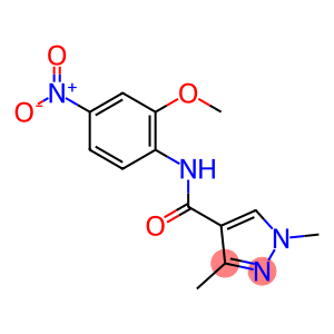 N-{4-nitro-2-methoxyphenyl}-1,3-dimethyl-1H-pyrazole-4-carboxamide