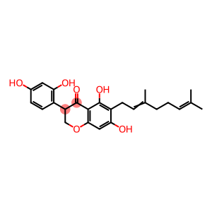 4H-1-Benzopyran-4-one, 3-(2,4-dihydroxyphenyl)-6-(3,7-dimethyl-2,6-octadienyl)-2,3-dihydro-5,7-dihydroxy- (9CI)
