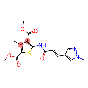 dimethyl 3-methyl-5-{[3-(1-methyl-1H-pyrazol-4-yl)acryloyl]amino}-2,4-thiophenedicarboxylate