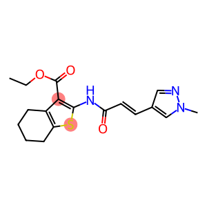 ethyl 2-{[3-(1-methyl-1H-pyrazol-4-yl)acryloyl]amino}-4,5,6,7-tetrahydro-1-benzothiophene-3-carboxylate