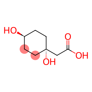Cyclohexaneacetic acid, 1,4-dihydroxy-, cis-