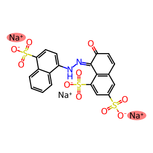 trisodium (8E)-7-oxo-8-[(4-sulfonatonaphthalen-1-yl)hydrazinylidene]naphthalene-1,3-disulfonate