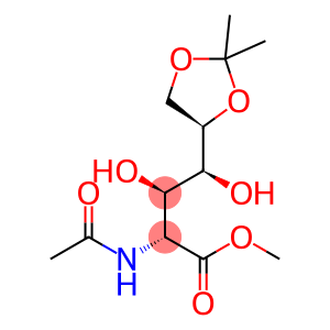 2-Acetylamino-2-deoxy-5-O,6-O-isopropylidene-D-gluconic acid methyl ester