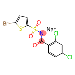 N-[(5-Bromo-2-thienyl)sulfonyl]-2,4-dichlorobenzamide sodium salt