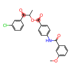 2-(3-chlorophenyl)-1-methyl-2-oxoethyl 4-[(3-methoxybenzoyl)amino]benzoate