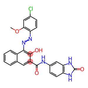 (4Z)-4-[2-(4-chloro-2-methoxyphenyl)hydrazinylidene]-3-oxo-N-(2-oxo-2,3-dihydro-1H-benzimidazol-5-yl)-3,4-dihydronaphthalene-2-carboxamide