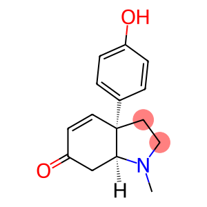 (3aR,7aS)-1,2,3,3a,7,7a-Hexahydro-3a-(4-hydroxyphenyl)-1-methyl-6H-indol-6-one