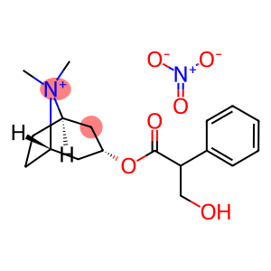 3-alpha-hydroxy-8-methyl-1-alpha-h,5-alpha-h-tropaniumbromide(+,-)-tropate