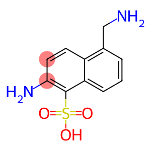 2-Amino-5-(aminomethyl)-1-naphthalenesulfonic acid
