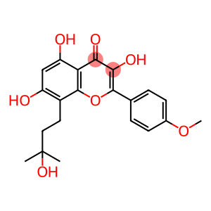4H-1-Benzopyran-4-one, 3,5,7-trihydroxy-8-(3-hydroxy-3-methylbutyl)-2-(4-methoxyphenyl)-
