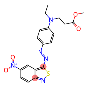 .beta.-Alanine, N-ethyl-N-4-(5-nitro-2,1-benzisothiazol-3-yl)azophenyl-, methyl ester