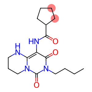 Cyclopentanecarboxamide,  N-(7-butyl-1,3,4,6,7,8-hexahydro-6,8-dioxo-2H-pyrimido[1,6-a]pyrimidin-9-yl)-