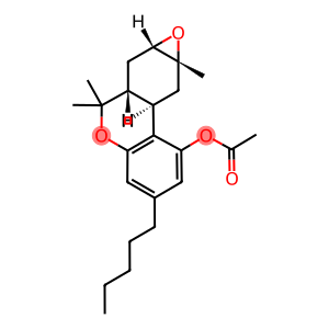 (6aR)-6aβ,7,7aβ,8a,9,9aα-Hexahydro-6,6,8aβ-trimethyl-3-pentyl-6H-oxireno[4,5]benzo[1,2-c][1]benzopyran-1-ol acetate