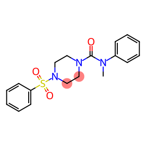 N-methyl-N-phenyl-4-(phenylsulfonyl)piperazine-1-carboxamide