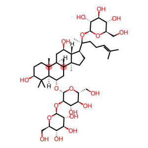 b-D-Glucopyranoside, (3b,12b)-20-(b-D-glucopyranosyloxy)-12-hydroxydammar-24-en-3-yl 2-O-b-D-glucopyranosyl-