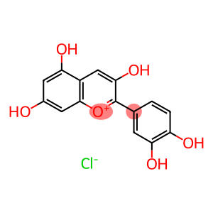2-(3,4-dihydroxyphenyl)-3,5,7-trihydroxy-1-benzopyryliumchloride