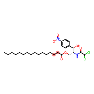 Palmitic acid, alpha-ester with D-threo-(-)-2,2-dichloro-N-(beta-hydroxy-alpha-(hydroxymethyl)-p-nitrophenethyl)acetamide