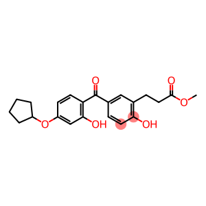 Benzenepropanoic acid, 5-[4-(cyclopentyloxy)-2-hydroxybenzoyl]-2-hydroxy-, Methyl ester