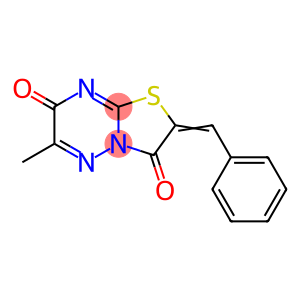 7H-Thiazolo[3,2-b][1,2,4]triazine-3,7(2H)-dione, 6-methyl-2-(phenylmethylene)-