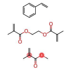 Polymer of methyl methacrylate, 1,2-ethanediyl bis(2-methyl-2-propenoate) and ethenylbenzene