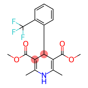 1,4-Dihydro-2,6-dimethyl-4-[o-(trifluoromethyl)phenyl]-3,5-pyridinedicarboxylic acid dimethyl ester