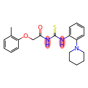 N-[(2-methylphenoxy)acetyl]-N'-[2-(1-piperidinyl)phenyl]thiourea