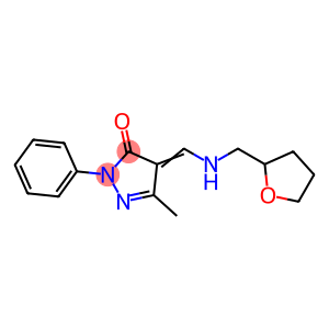 3H-Pyrazol-3-one, 2,4-dihydro-5-methyl-2-phenyl-4-[[[(tetrahydro-2-furanyl)methyl]amino]methylene]-